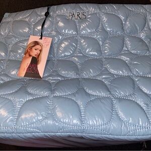 Paris Hilton Sky Blue Quilted Handbag